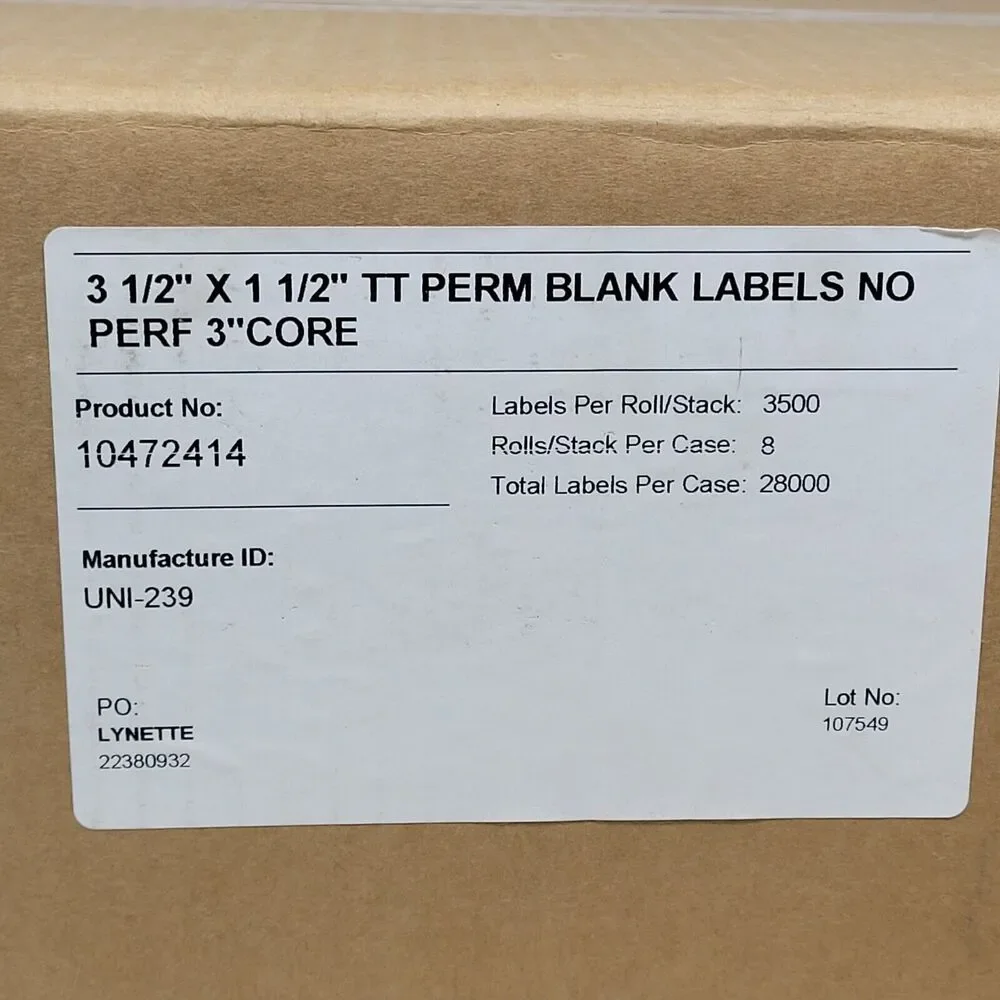 Thermal Transfer Labels 3.5